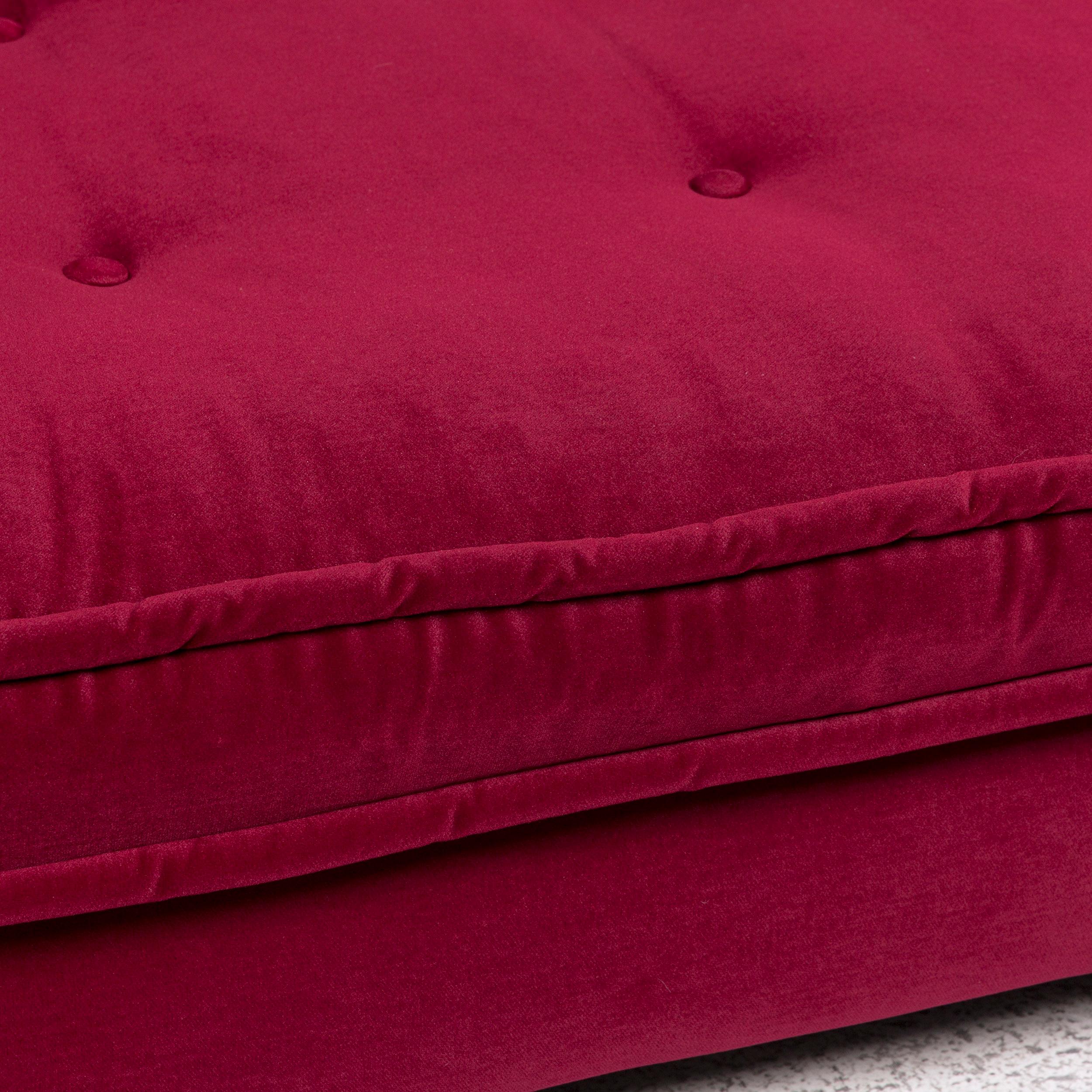 Modern Bretz Monster Velvet Fabric Sofa Purple Four-Seat Couch For Sale