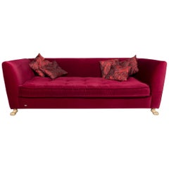 Bretz Monster Velvet Fabric Sofa Purple Four-Seat Couch