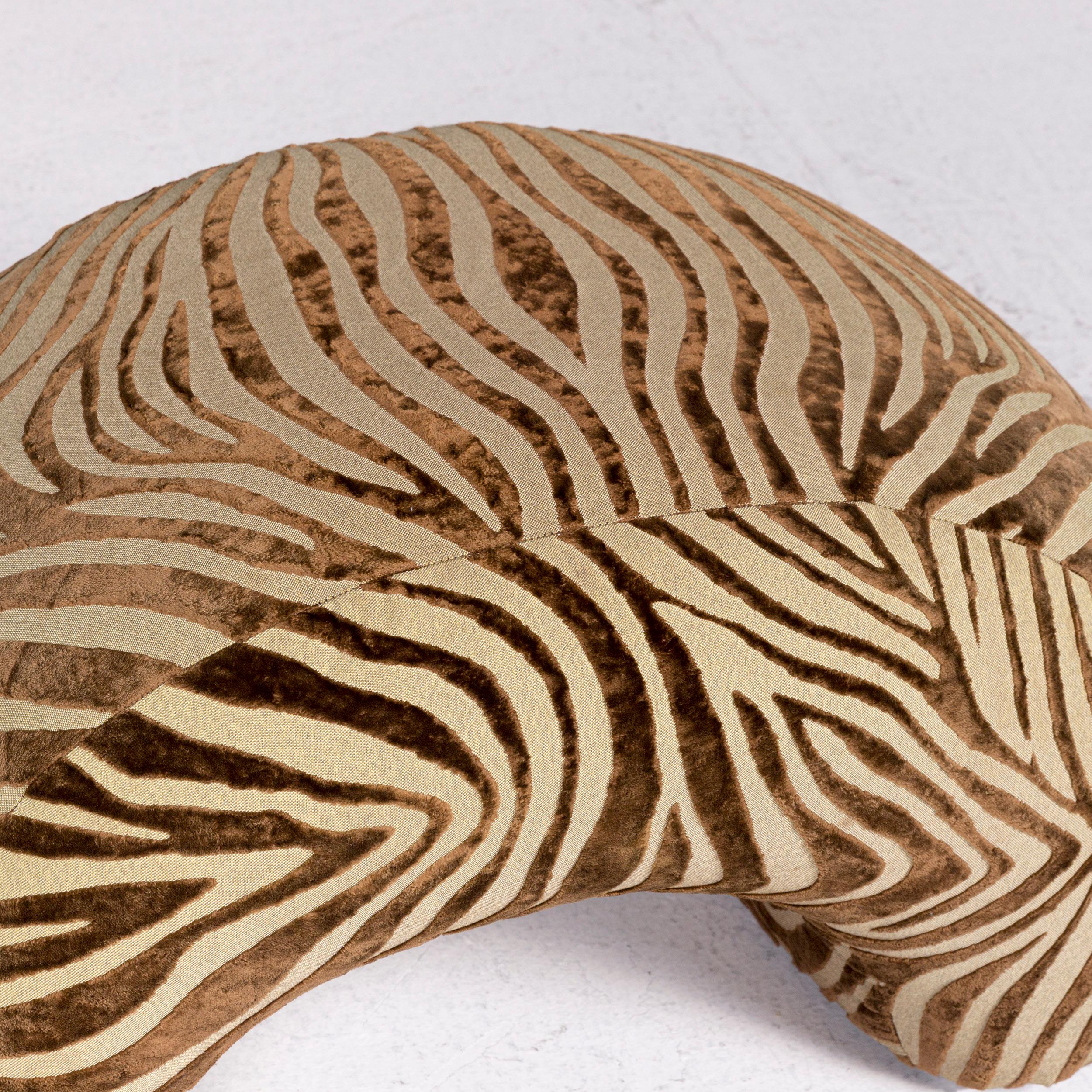 Modern Bretz Mumba Fabric Stool Brown Patterned Animalprint For Sale