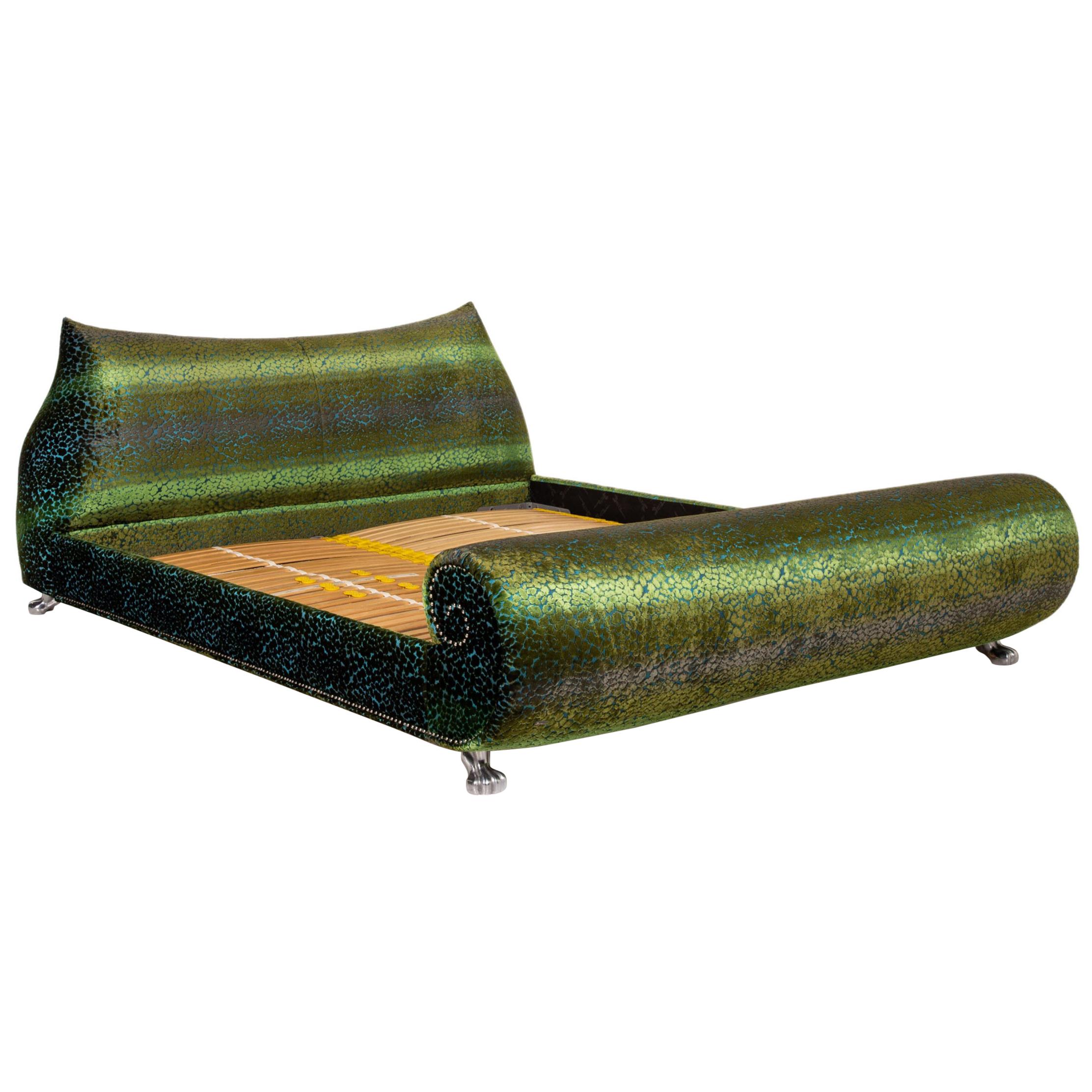 Bretz Napali Double Bed Green Blue Incl. 2 Slatted Bed