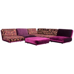 Bretz Napali Fabric Corner Sofa Purple Five-Seat