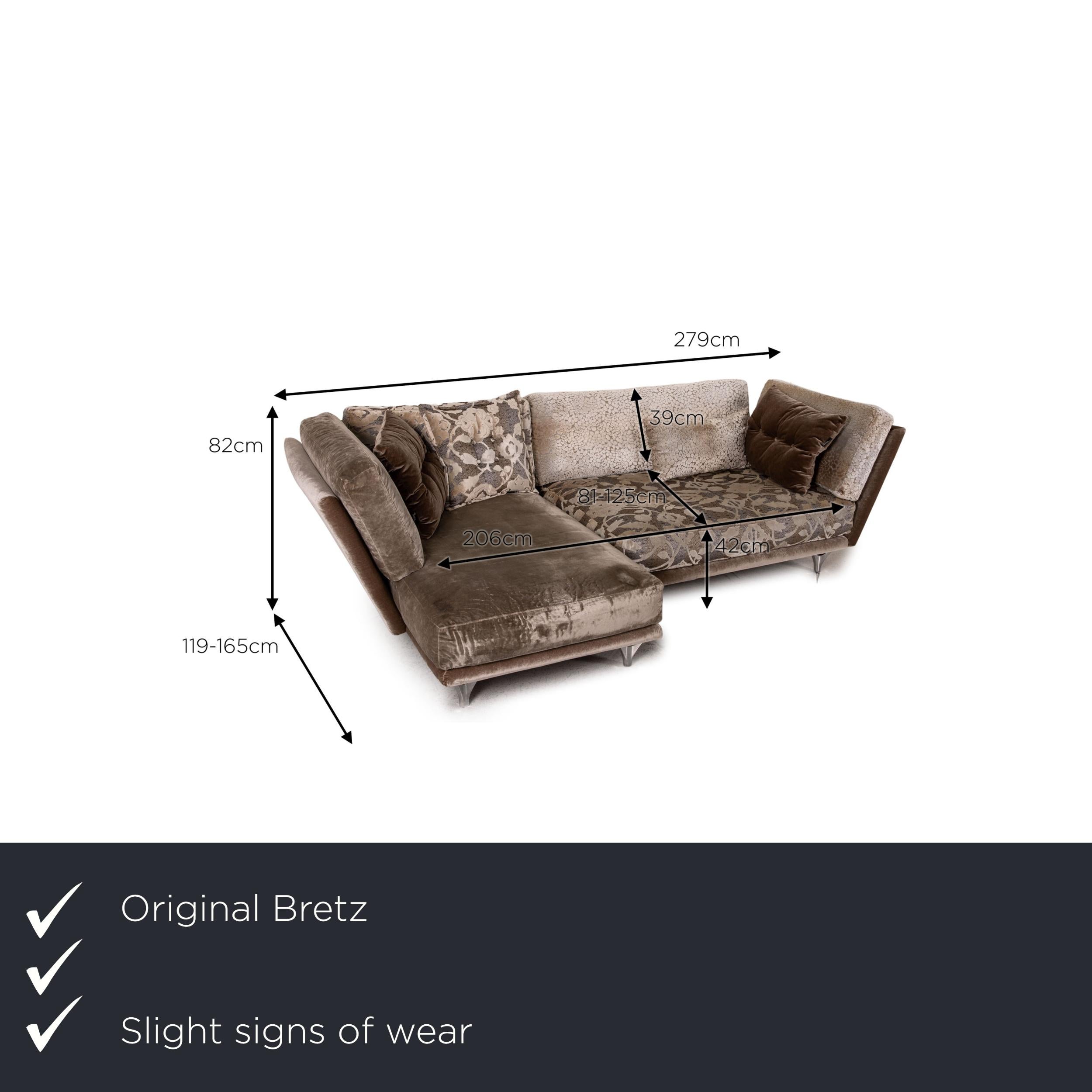 We present to you a Bretz Napali fabric sofa brown corner sofa couch pattern.
  
 

 Product measurements in centimeters:
 

 depth: 119
 width: 279
 height: 82
 seat height: 42
 rest height: 82
 seat depth: 81
 seat width: 206
 back