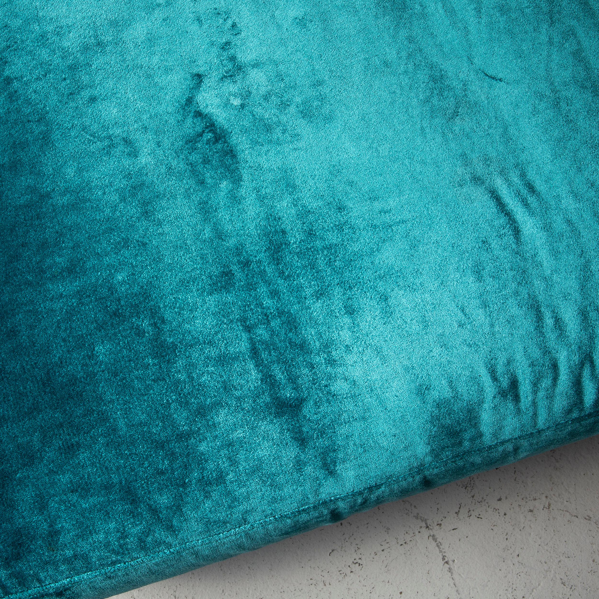 Bretz Napali Velvet Fabric Armchair Blue Patterned 4