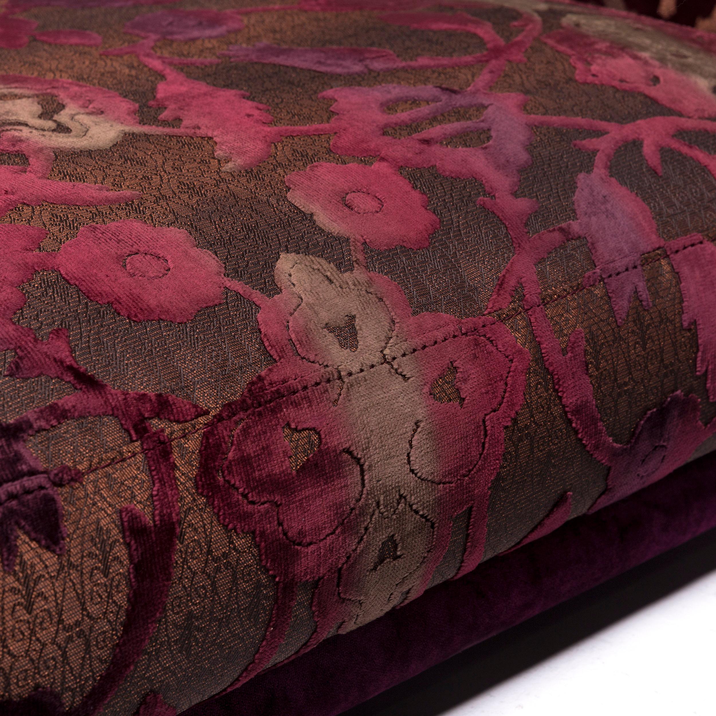 Bretz Napali Velvet Fabric Corner Sofa Purple Pattern at 1stDibs