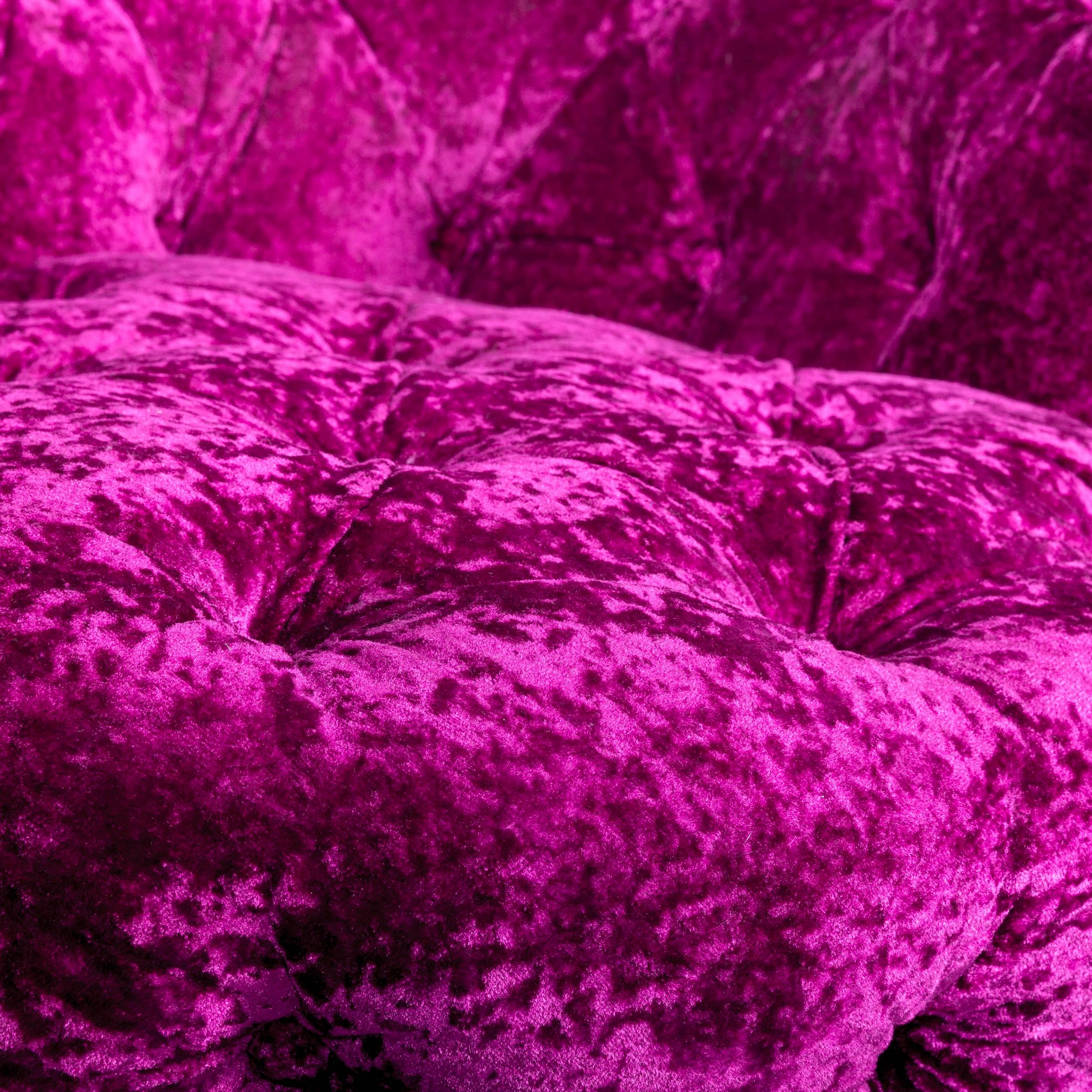 German Bretz Pompadou Fabric Armchair Purple Red One-Seat For Sale