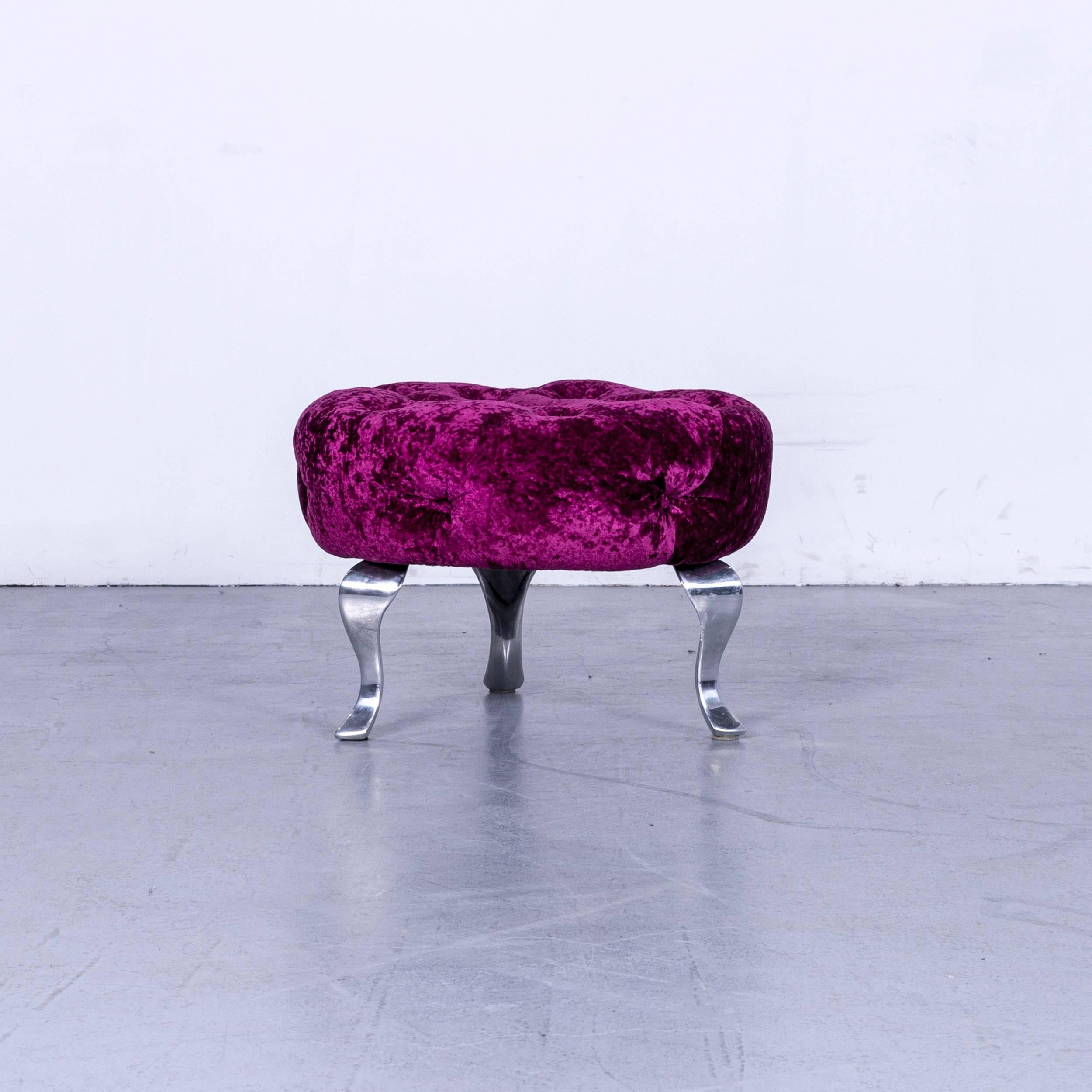 Bretz Pompadou Fabric Armchair Set Purple Red One Seat For Sale 8