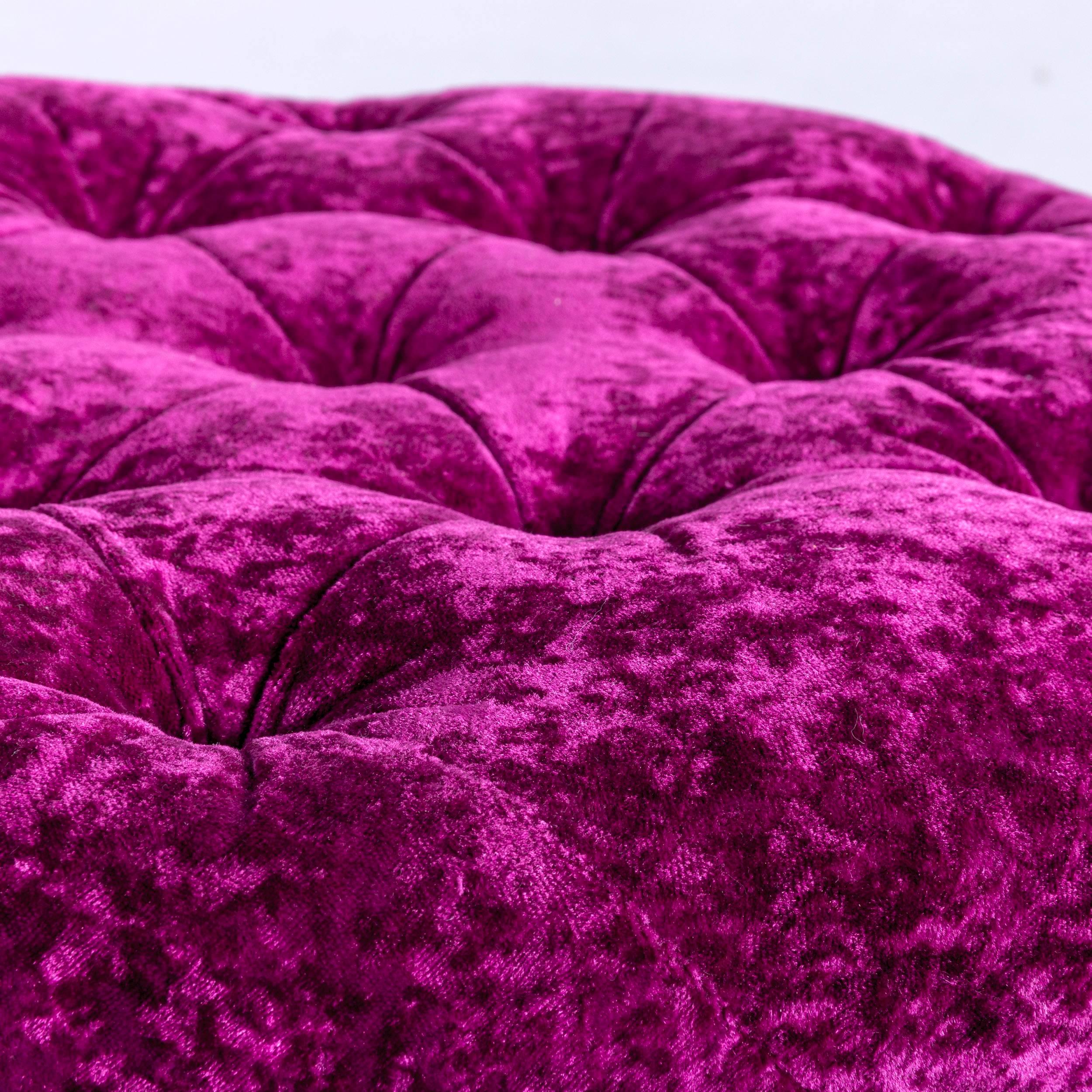 Bretz Pompadou Fabric Armchair Set Purple Red One Seat For Sale 9