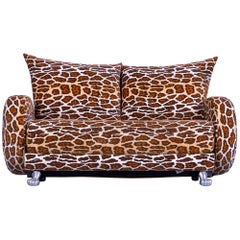 Bretz Popeye Designer Fabric Bed-Sofa Brown Two-Seat