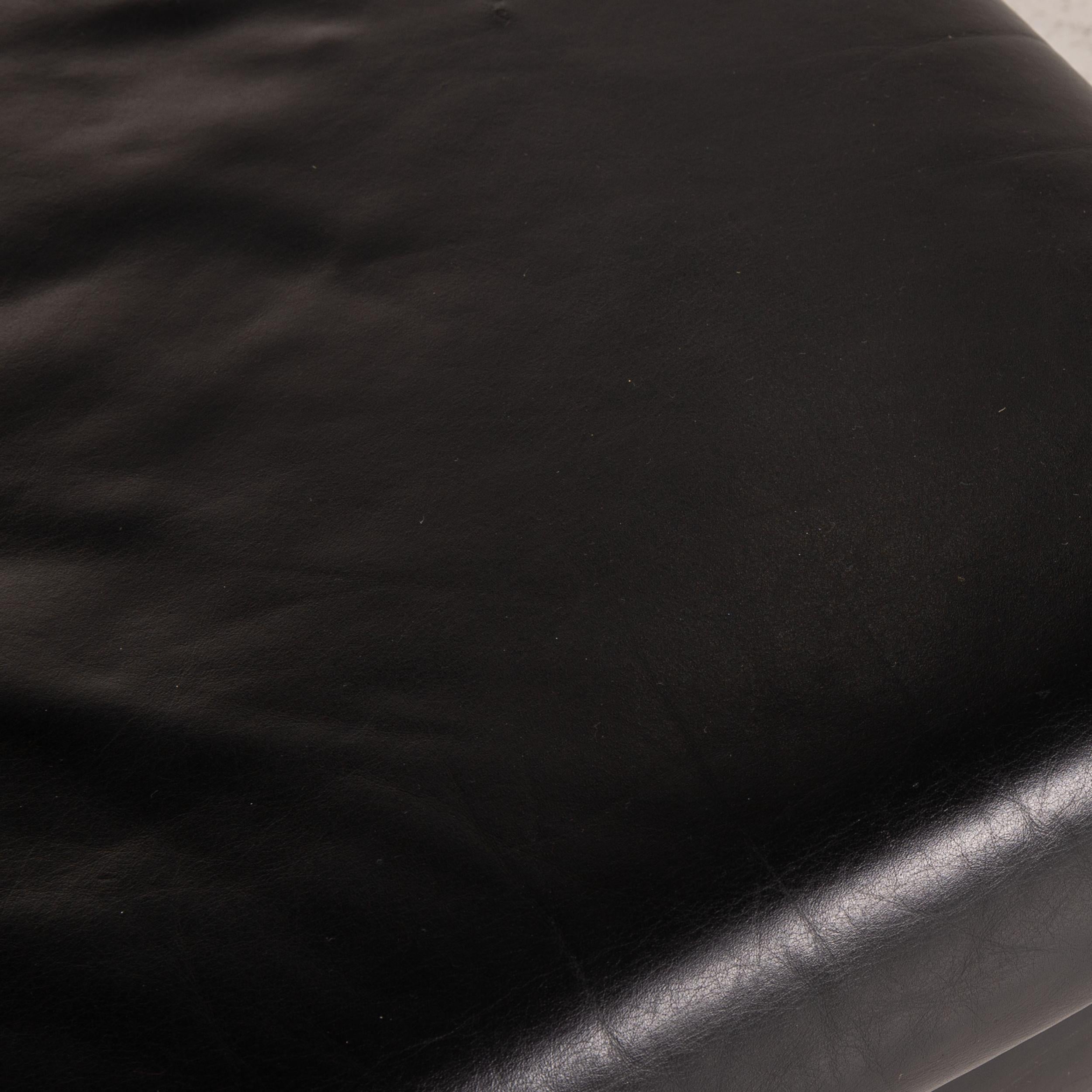 Modern Bretz Popeye Designer Leather Stool Black For Sale