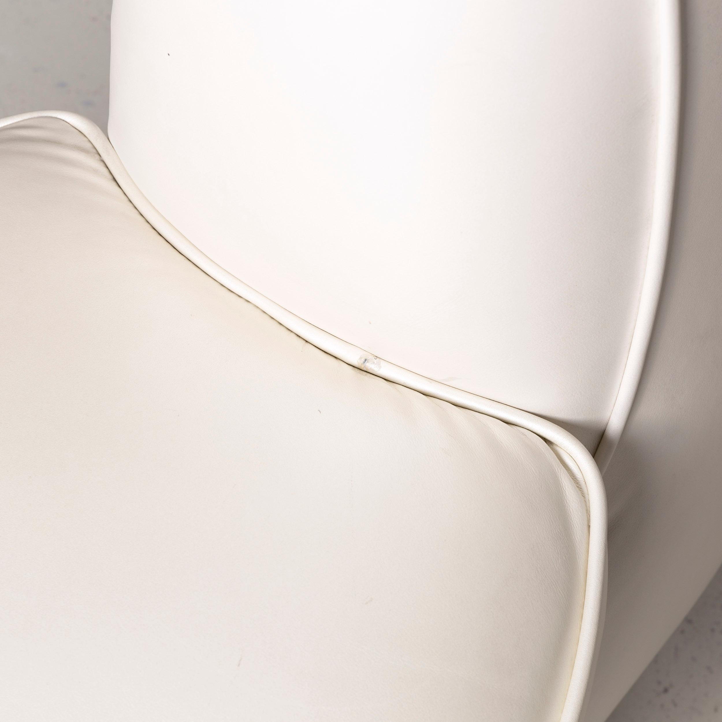 Contemporary Bretz Rocky Designer White Leather Chair Modern For Sale
