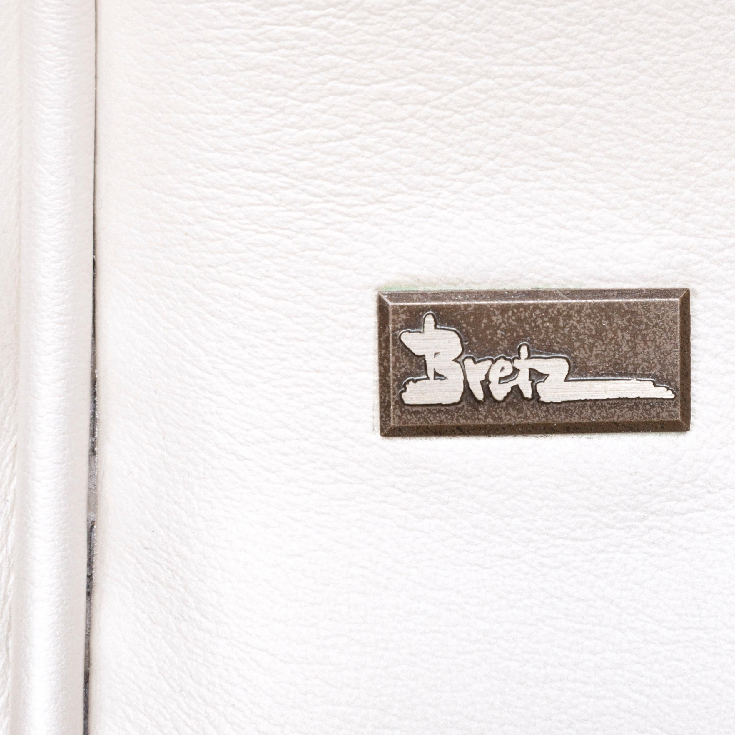 Bretz Rocky Designer White Leather Chair Modern For Sale 1