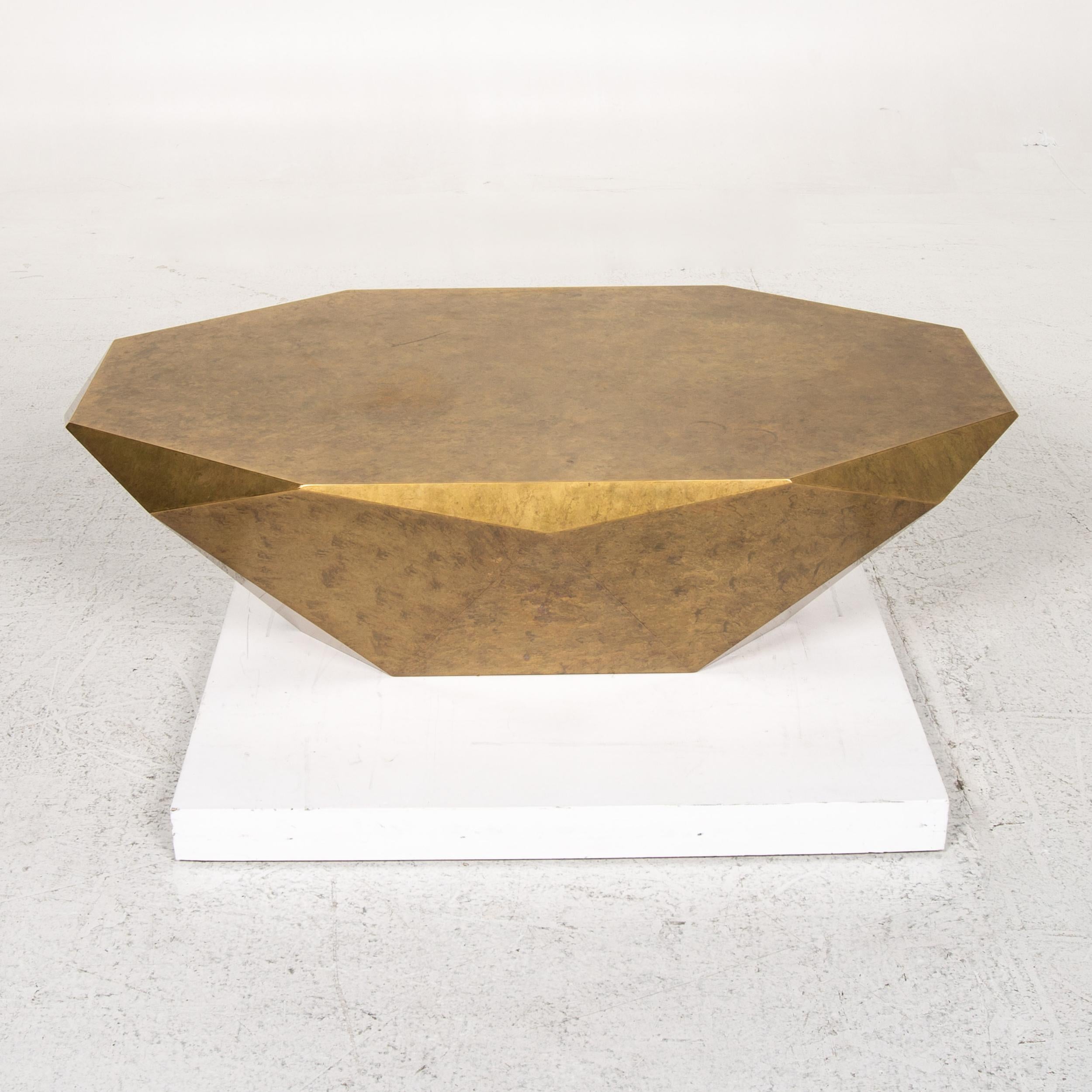 Bretz Stealth Metall Couchtisch Gold Tisch (21. Jahrhundert und zeitgenössisch)