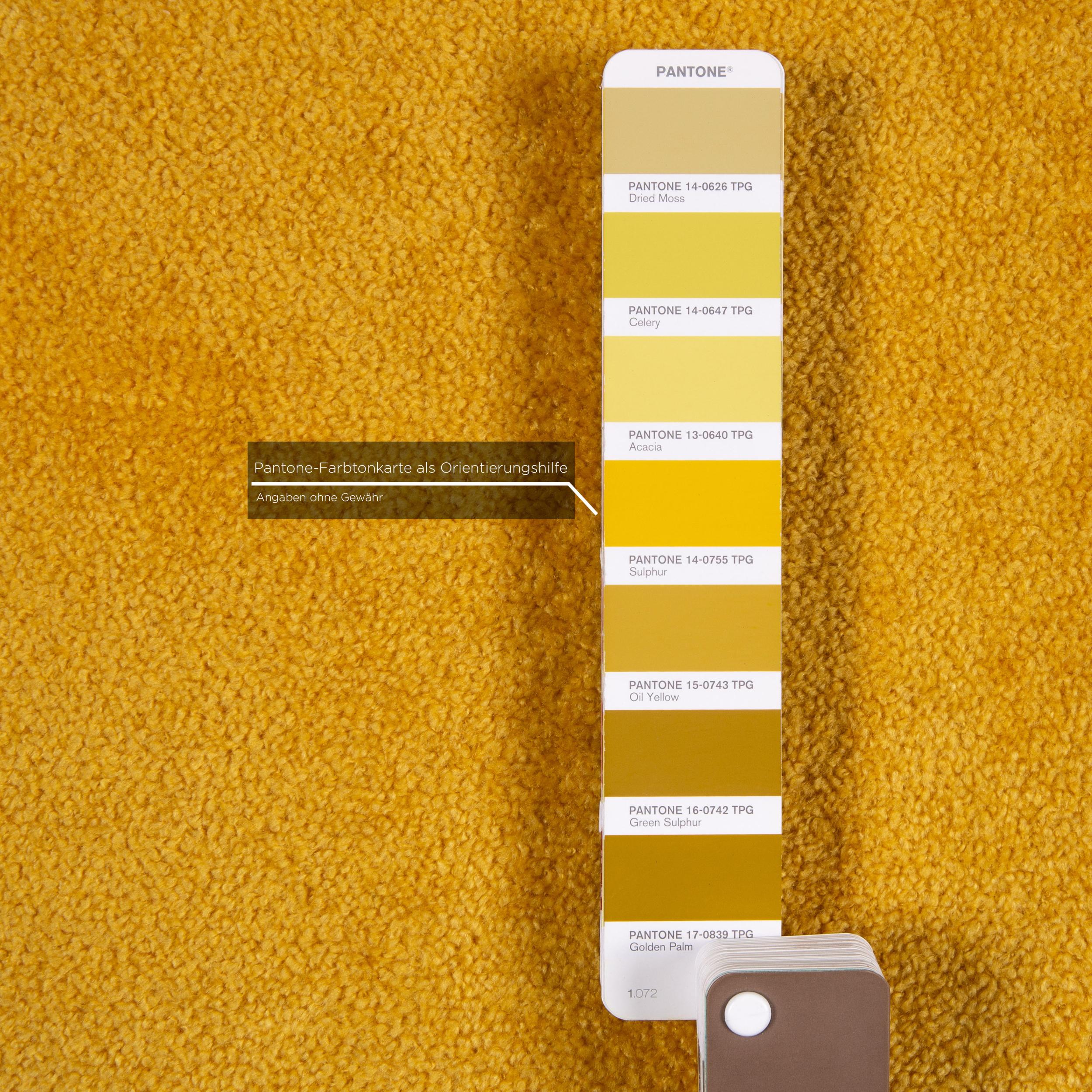 German Bretz Velvet Fabric Stool Yellow For Sale