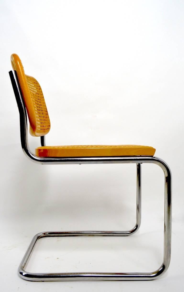 Classic Breuer design Cesca chair, manufactured by Stendig. Vintage 1970s example, in excellent clean, original condition. Seat H 18 inches.
