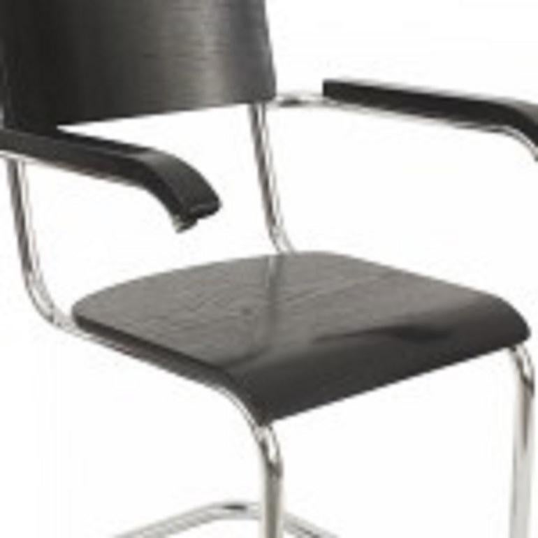 Breuer for Thonet German Art Deco Lacquered Arm Chair In Good Condition For Sale In Queens, NY