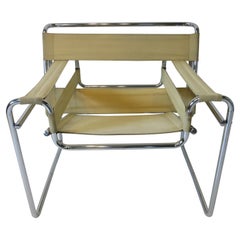 Fauteuil de salon Breuer Wassily en toile et chrome