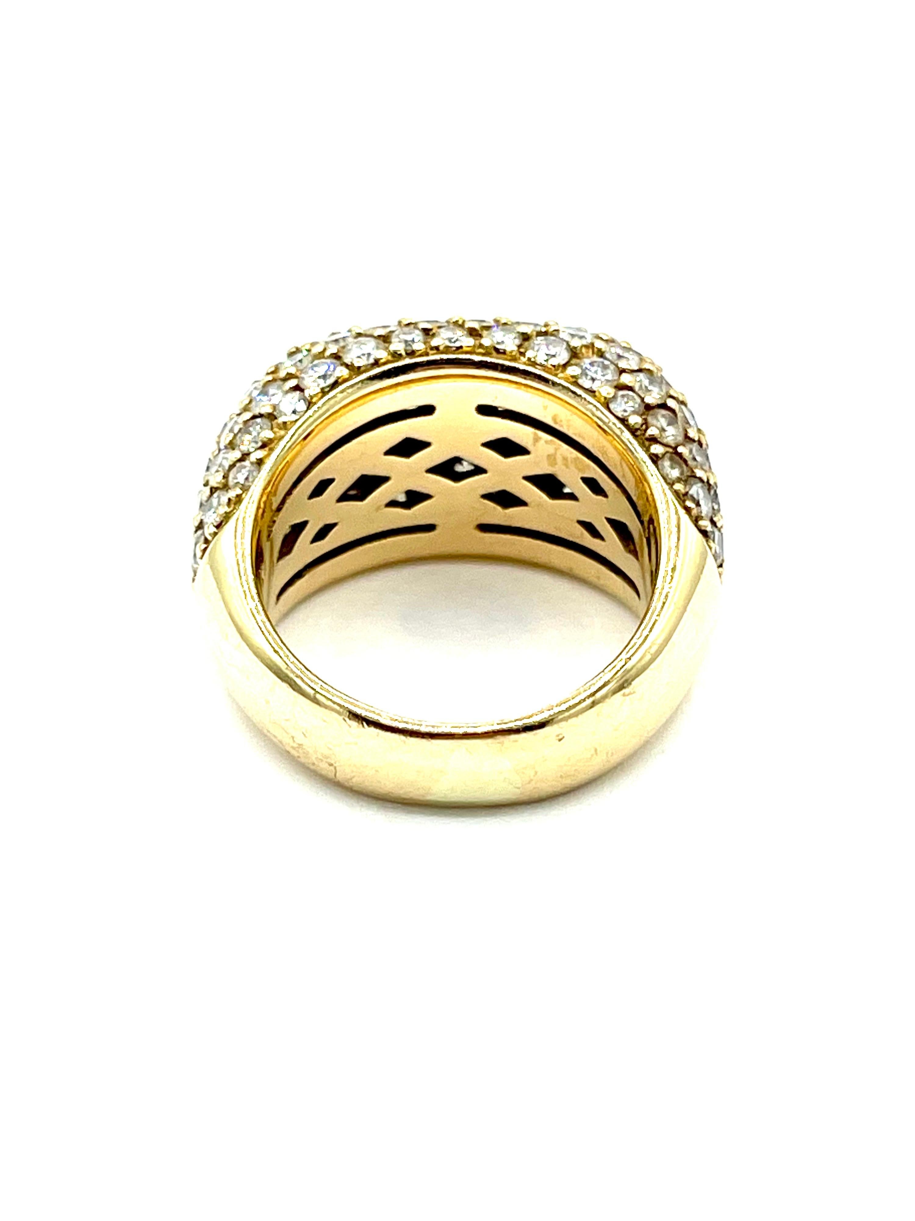 Breuning 3.96 Carat Pave Round Brilliant Diamond 18 Karat Gold Fashion Ring In Excellent Condition In Chevy Chase, MD