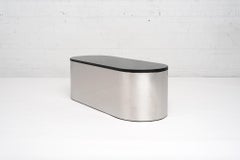 Brueton Stainless Steel and Black Granite Coffee Table, 1970