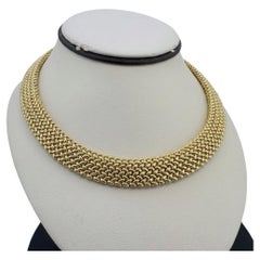 18k Yellow Gold Mesh Chain Necklace