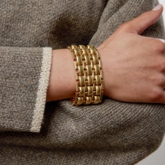 Brev Italian vintage 18k yellow gold bracelet