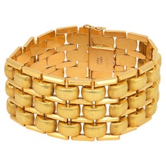 Brev Italian 18k Yellow Gold Link Bracelet, 84g, Circa 1970s