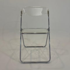 Sedia Foldes Brevettato in lucite e cromo, Italia anni '70