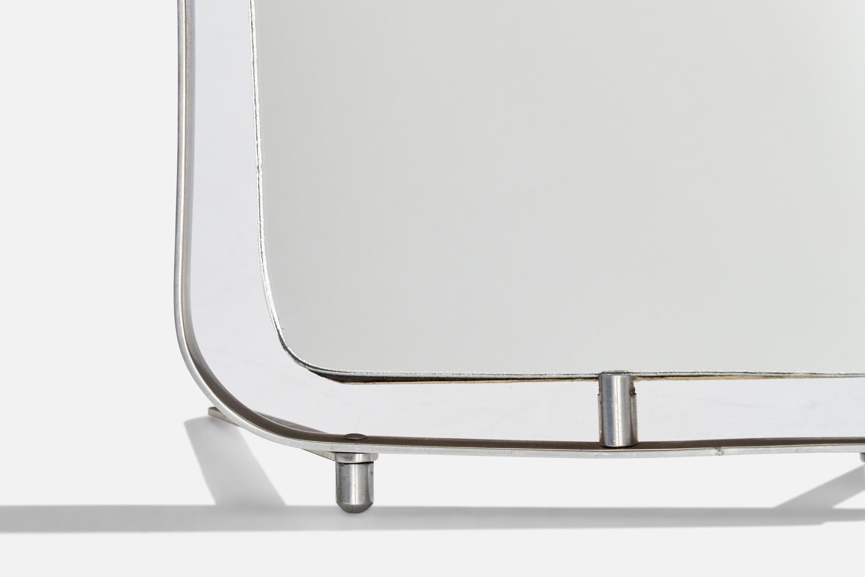 Brevetto A.L.A., Table Mirror, Metal, Italy, 1940s For Sale 2