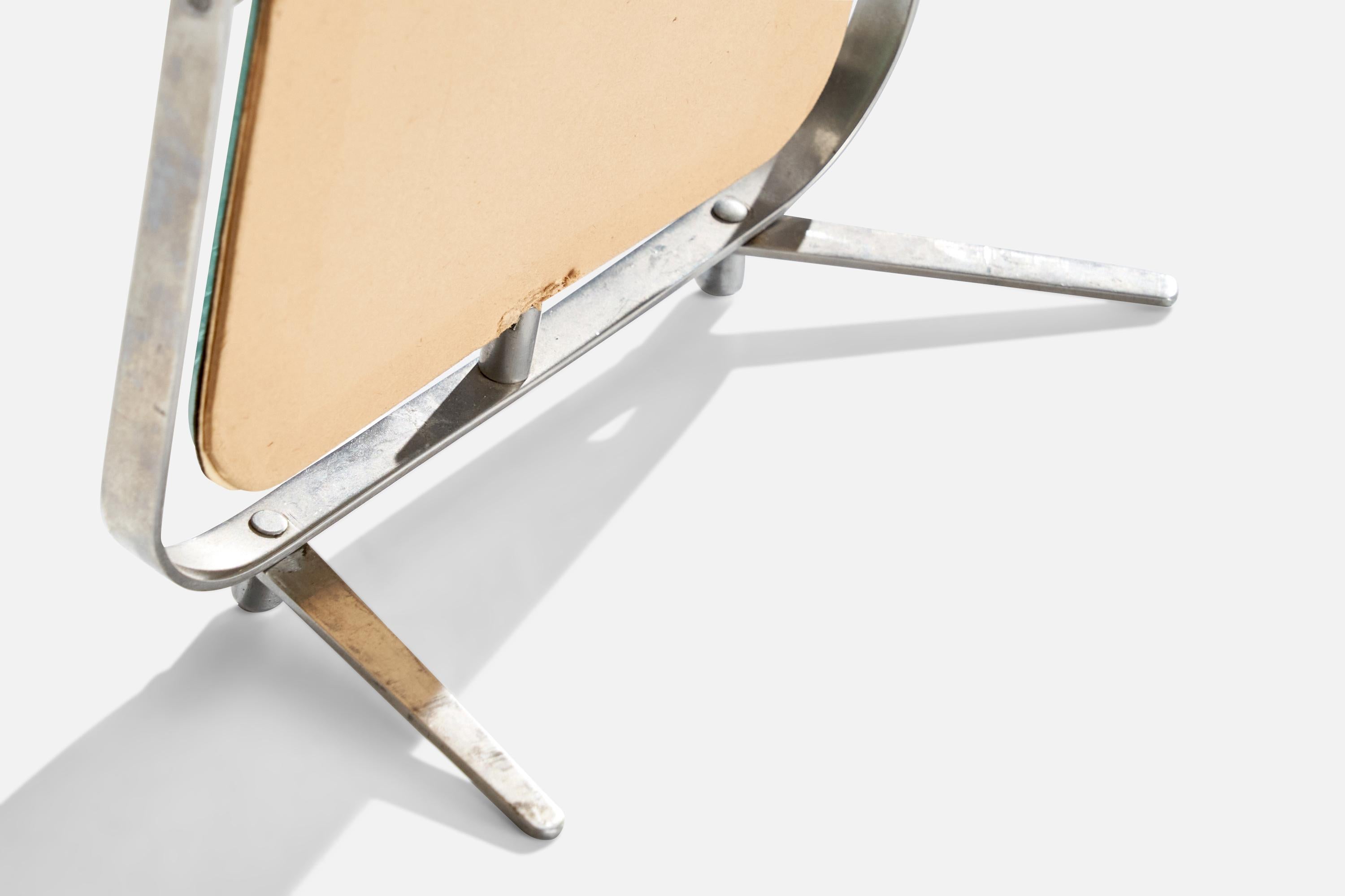 Brevetto A.L.A., Table Mirror, Metal, Italy, 1940s For Sale 3