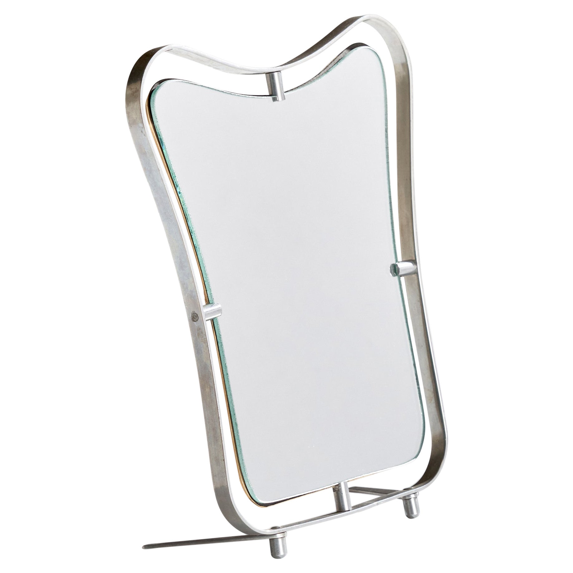 Brevetto A.L.A., Table Mirror, Metal, Italy, 1940s