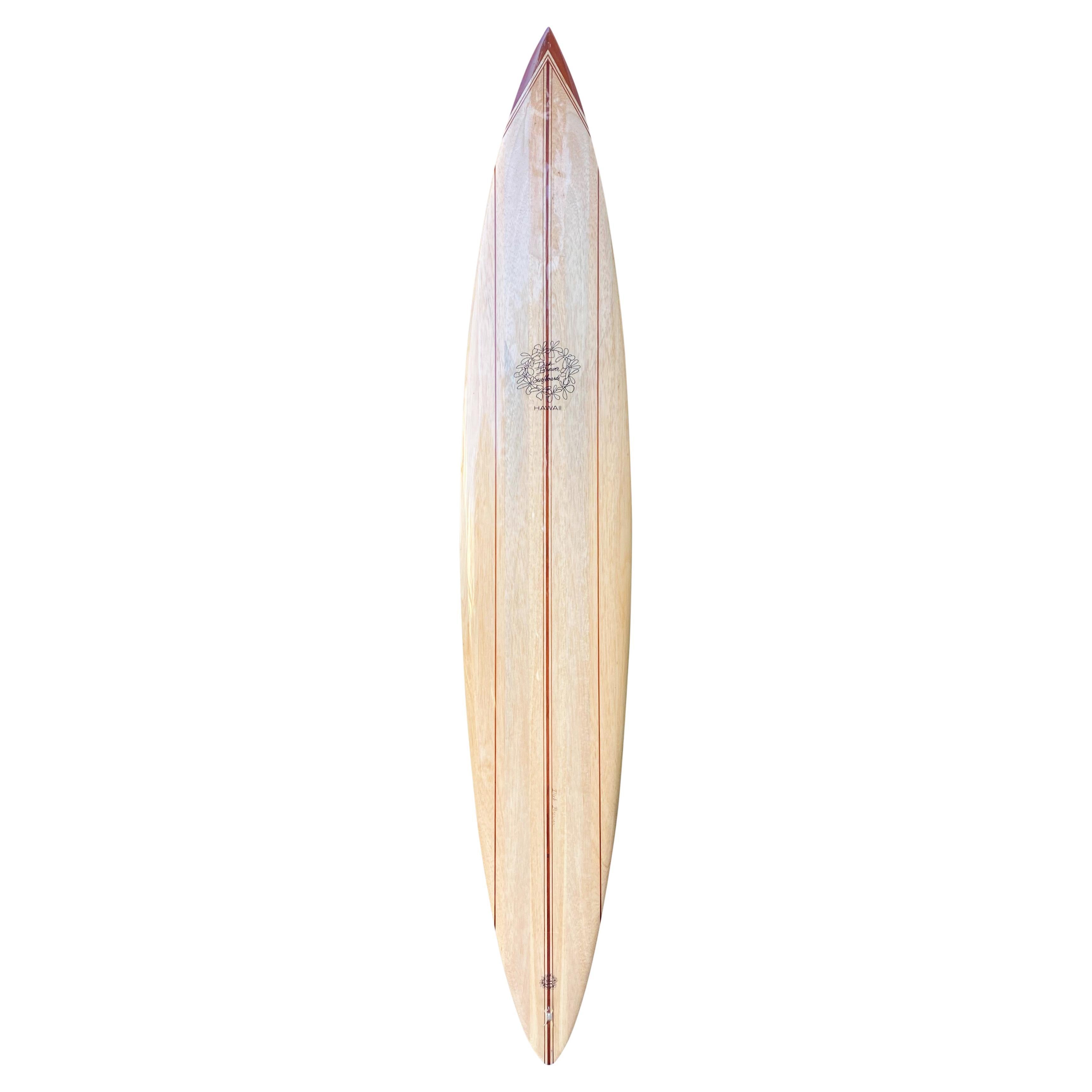 Brewer balsawood surfboard shaped by Dick Brewer