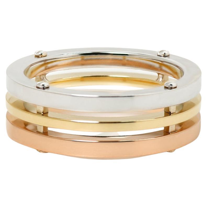 Brewer Three-Tone Gold Ring