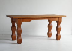 Børge Clausen, Unique Oak Desk / Library Table, Studio of Artist, Denmark, 1940s