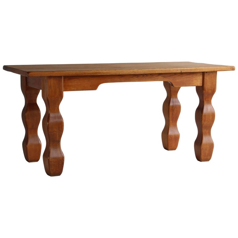 Borge Clausen Unique Oak Desk Library Table Studio Of Artist