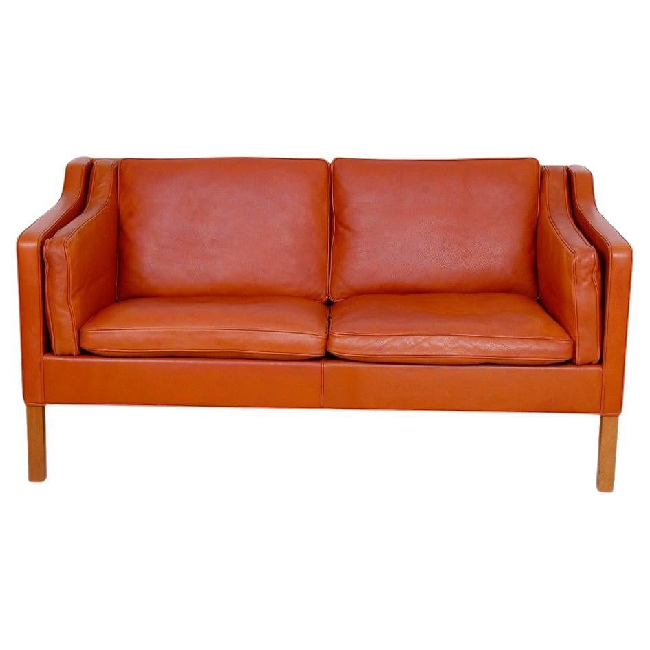 Børge Mogensen 2212 2, Pers Sofa Cognac Leather with Patina