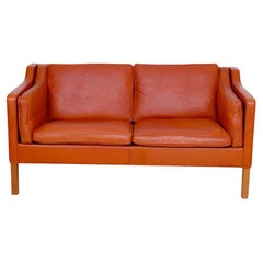 Børge Mogensen 2212 2, Pers Sofa Cognac Leather with Patina