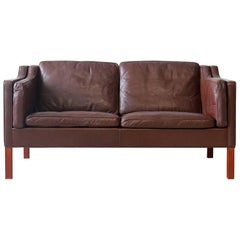 Børge Mogensen #2212 Fredericia Leather Sofa/Loveseat Danish Modern Vintage