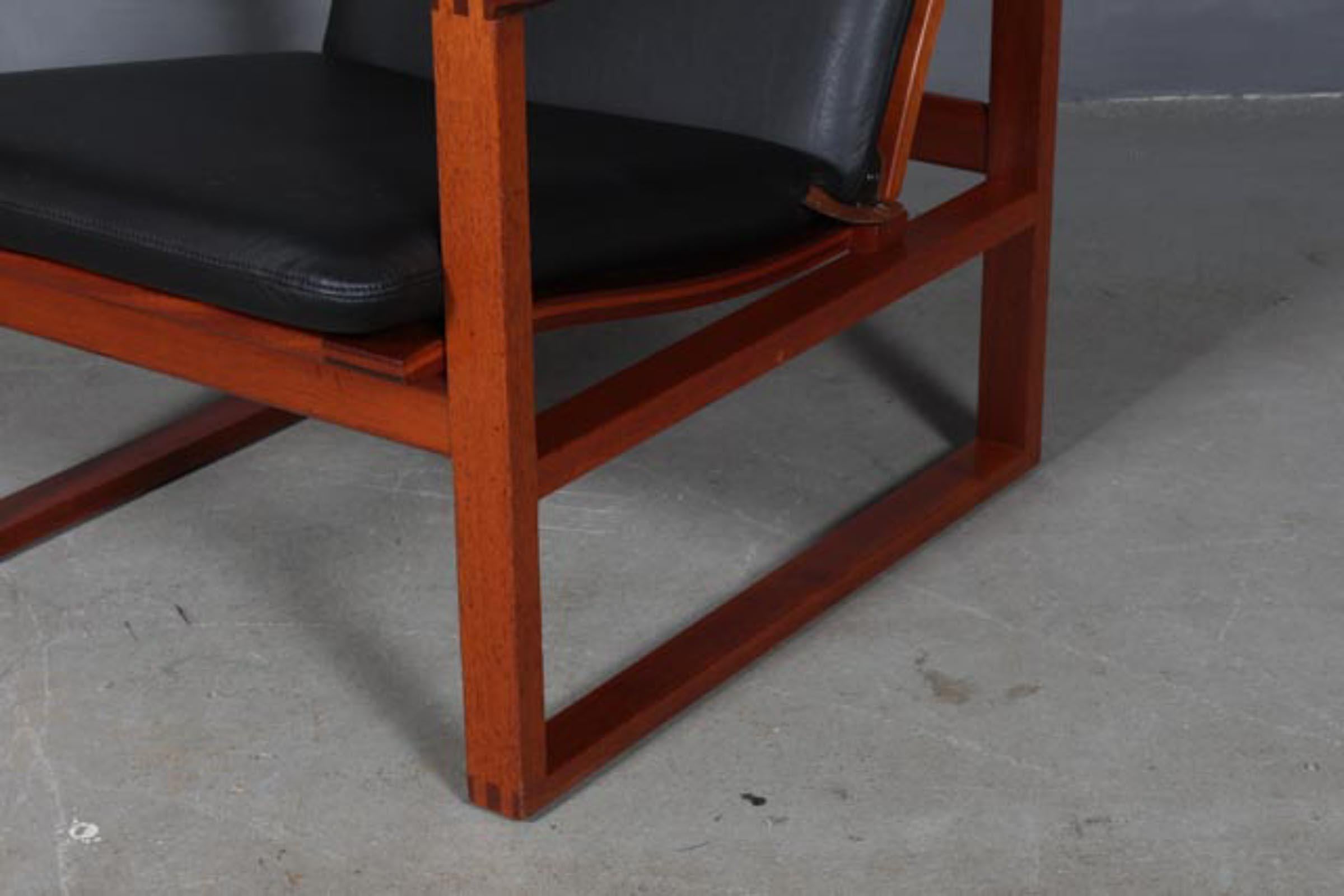 Danish Børge Mogensen 2254 Mahogany Sled Chair, 1956, Denmark