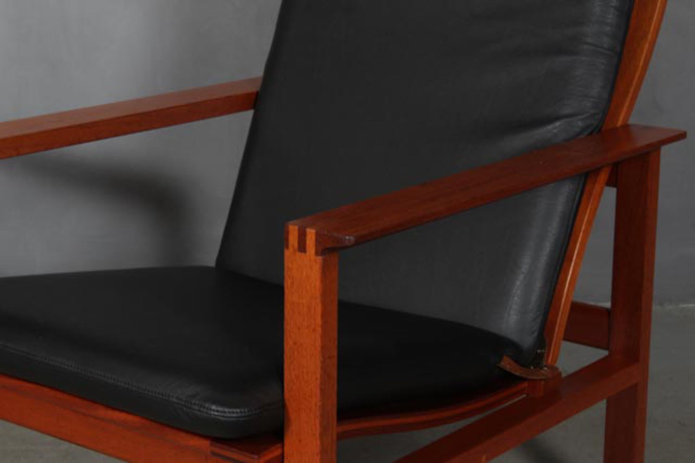 Børge Mogensen 2254 Mahogany Sled Chair, 1956, Denmark In Good Condition In Esbjerg, DK
