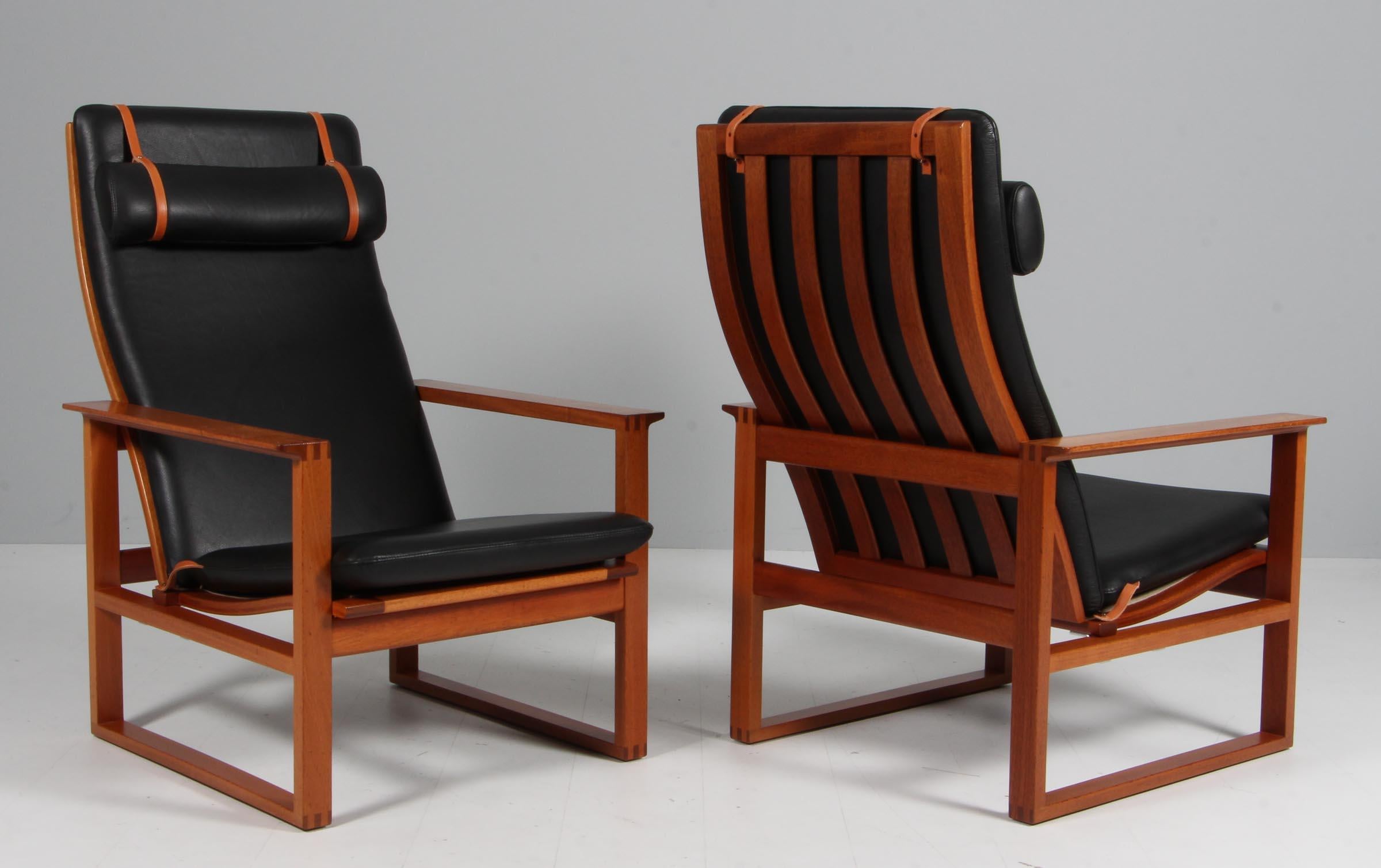 Børge Mogensen 2254 Mahogany Sled Chair, 1956, Danemark 1