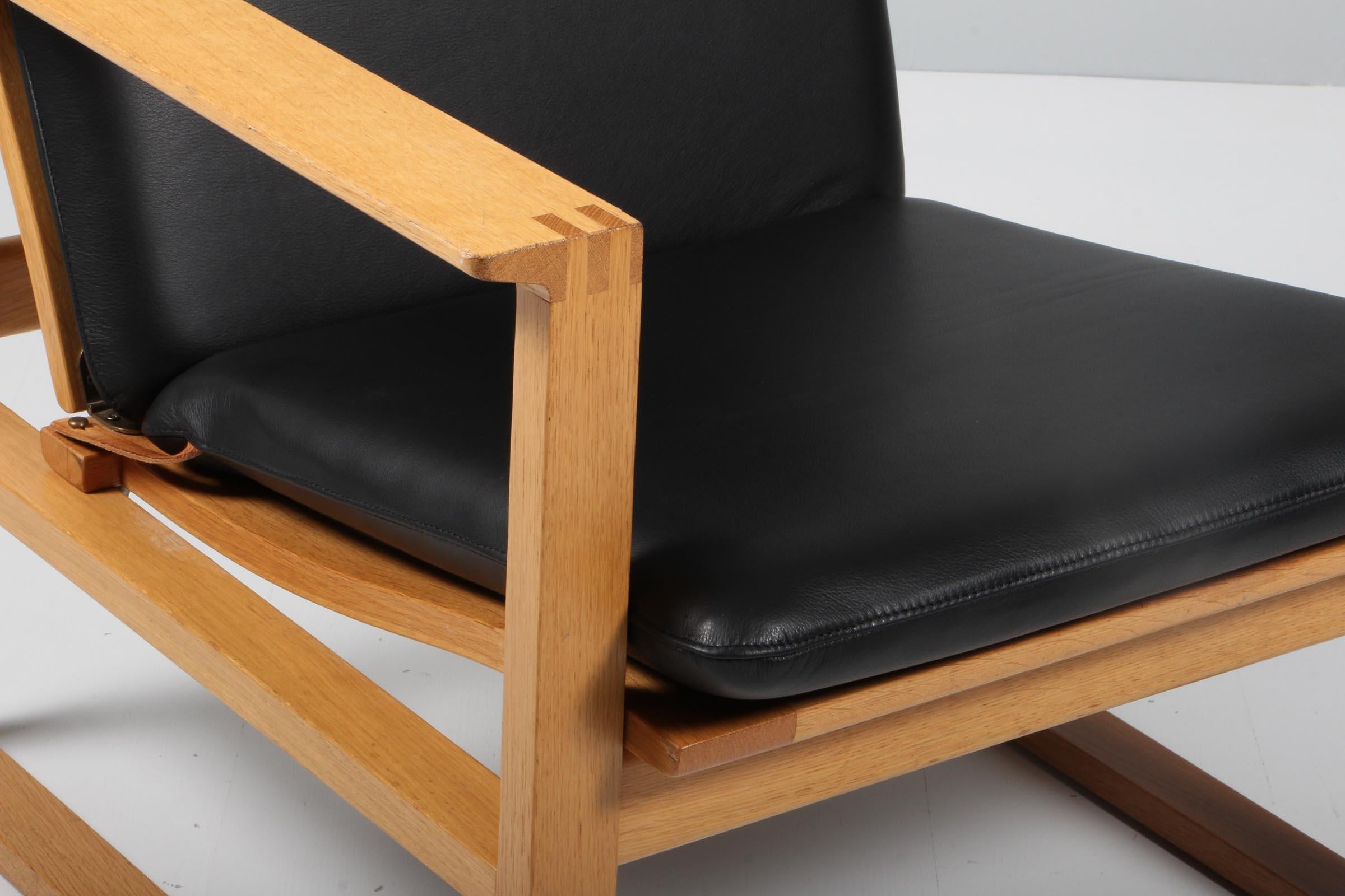 Scandinavian Modern Børge Mogensen 2254 Oak Sled Chair, 1956, Denmark