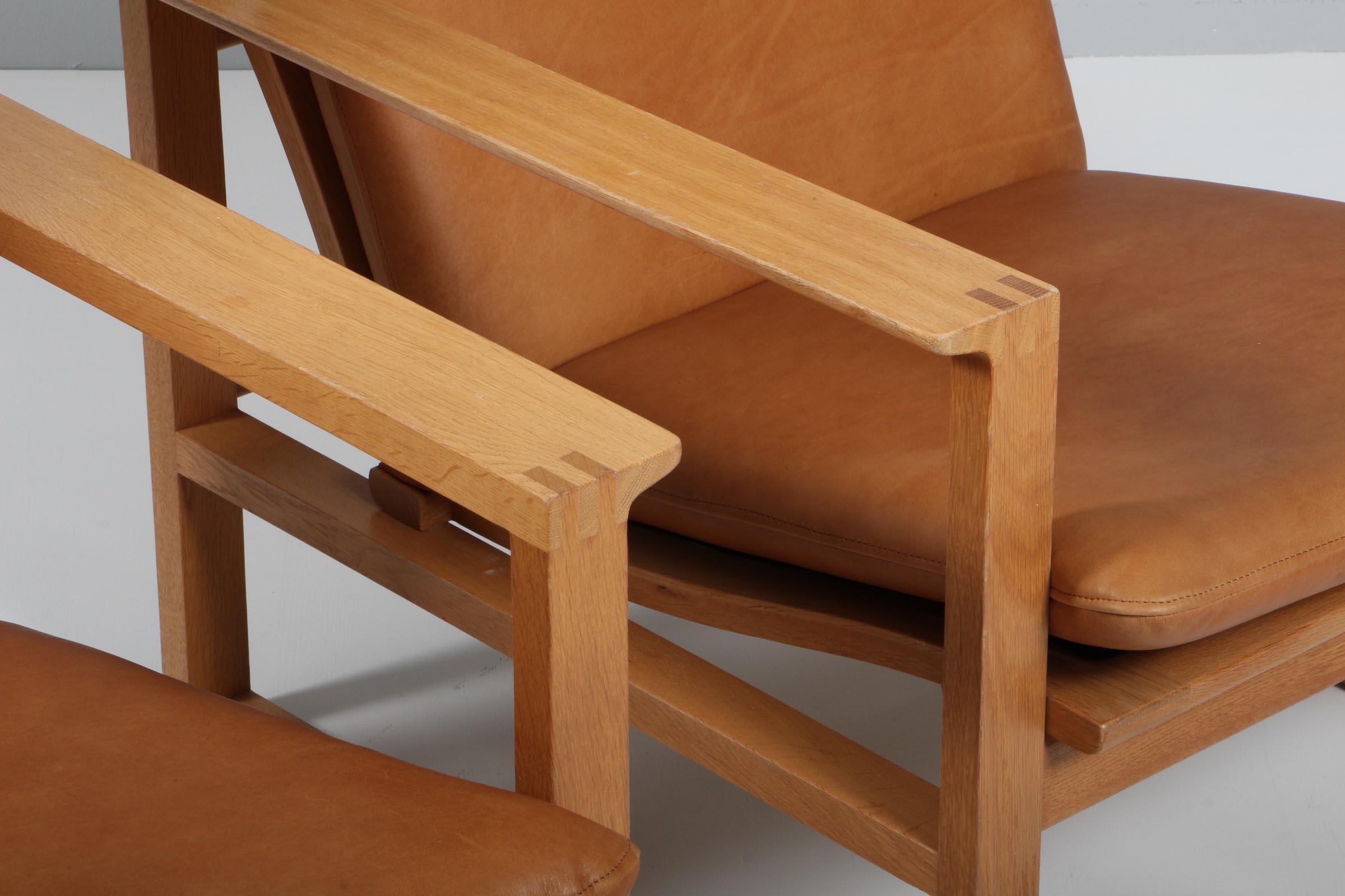 Scandinavian Modern Børge Mogensen 2254 Oak Sled Chair, 1956, Denmark