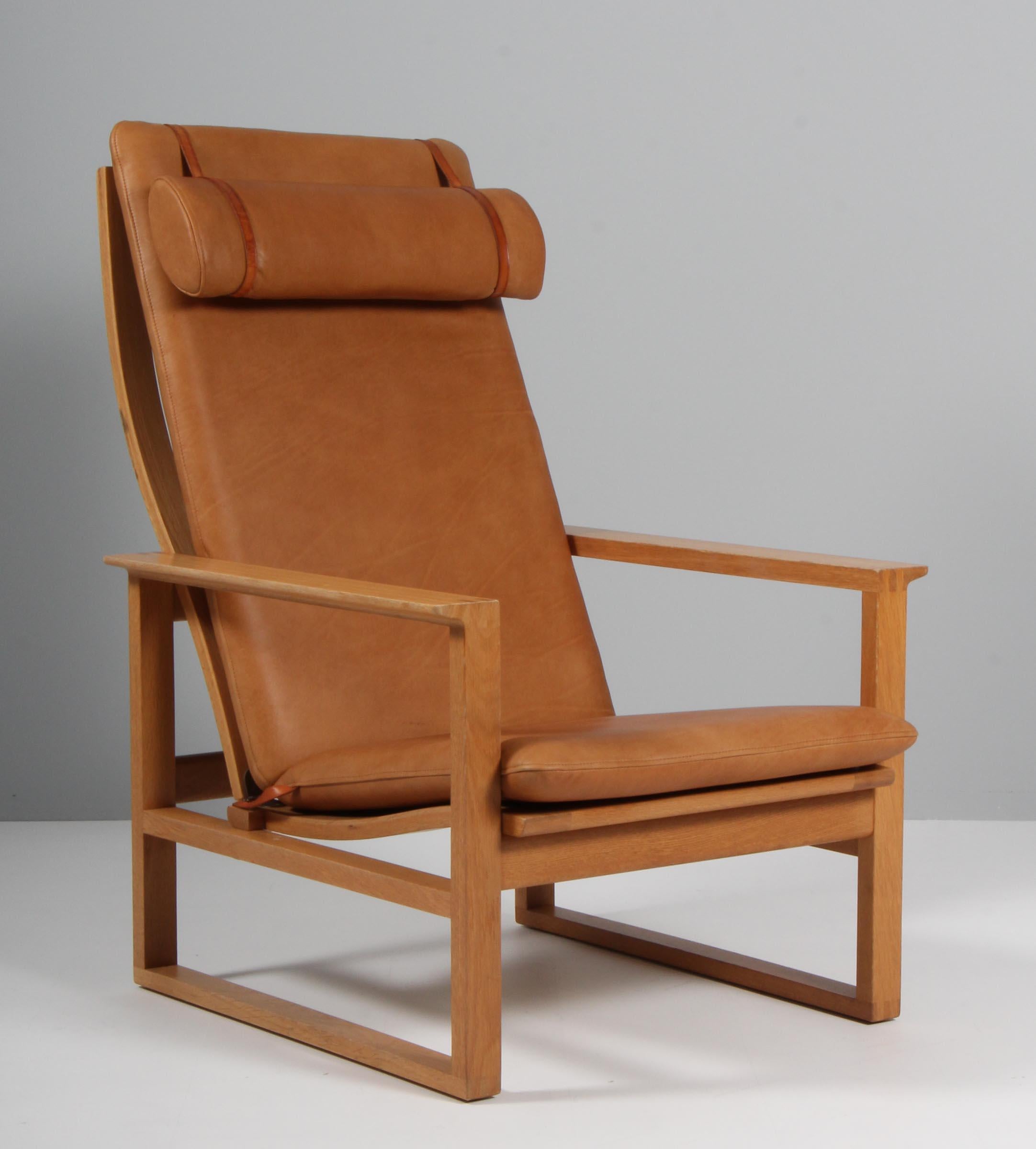Danish Børge Mogensen 2254 Oak Sled Chair, 1956, Denmark