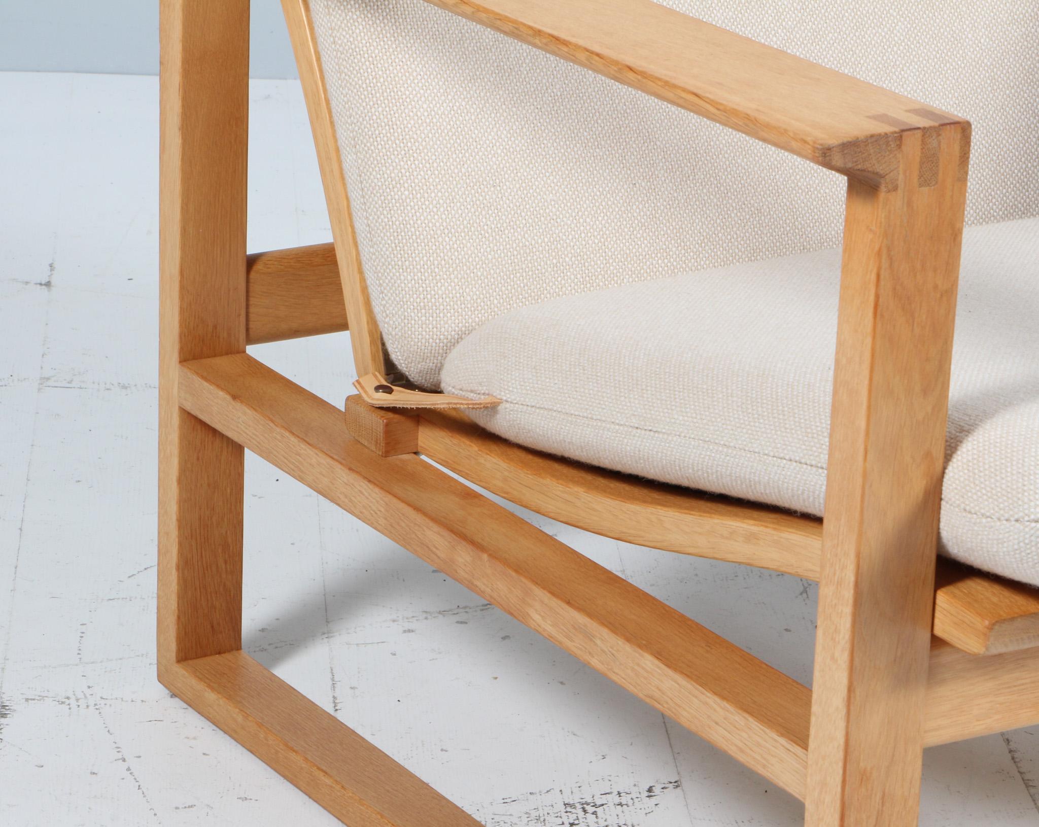 Sedia a slitta Børge Mogensen 2254 Oak, 1956, Danimarca In condizioni ottime in vendita a Esbjerg, DK