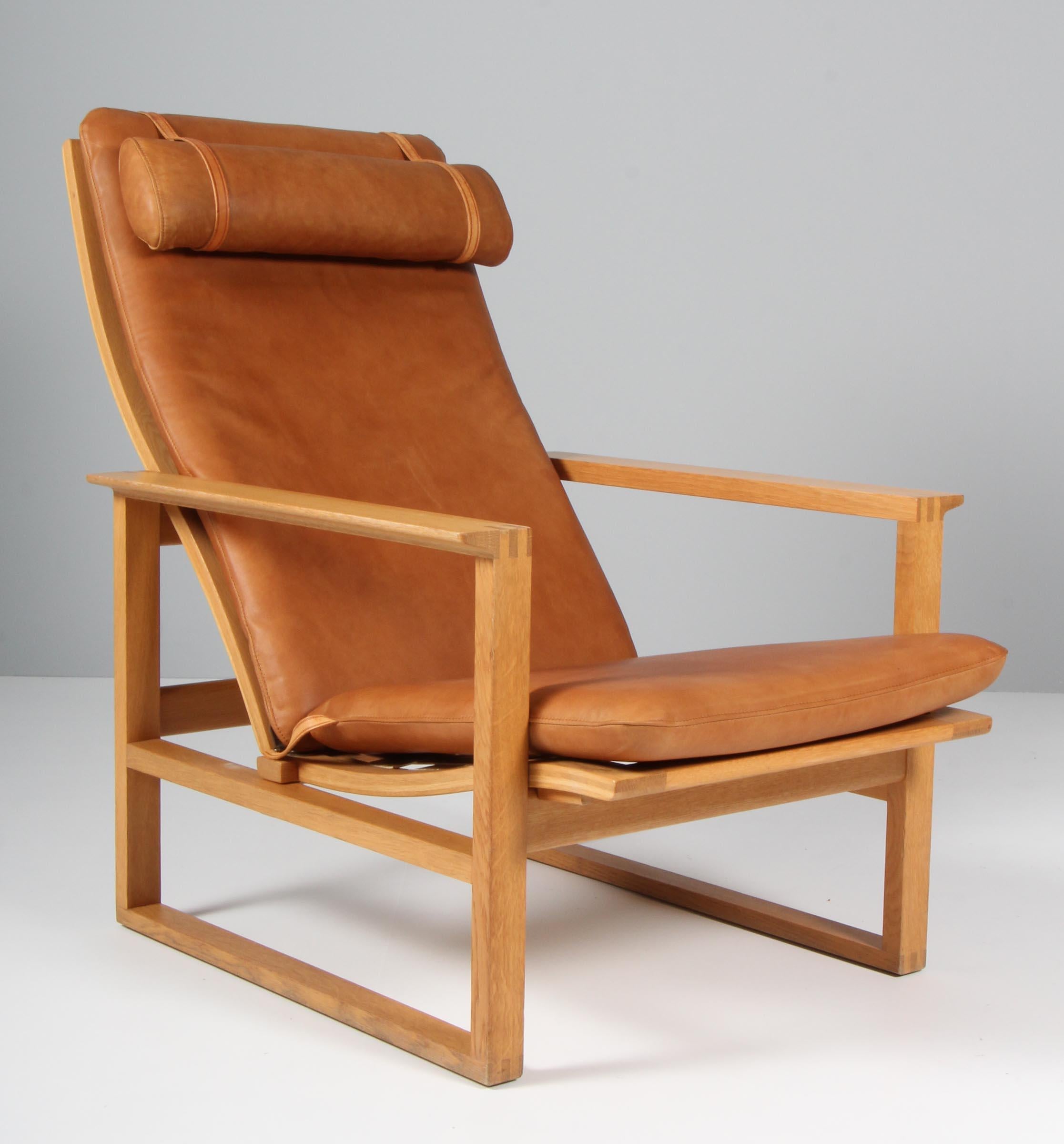 Mid-20th Century Børge Mogensen 2254 Oak Sled Chair, 1956, Denmark