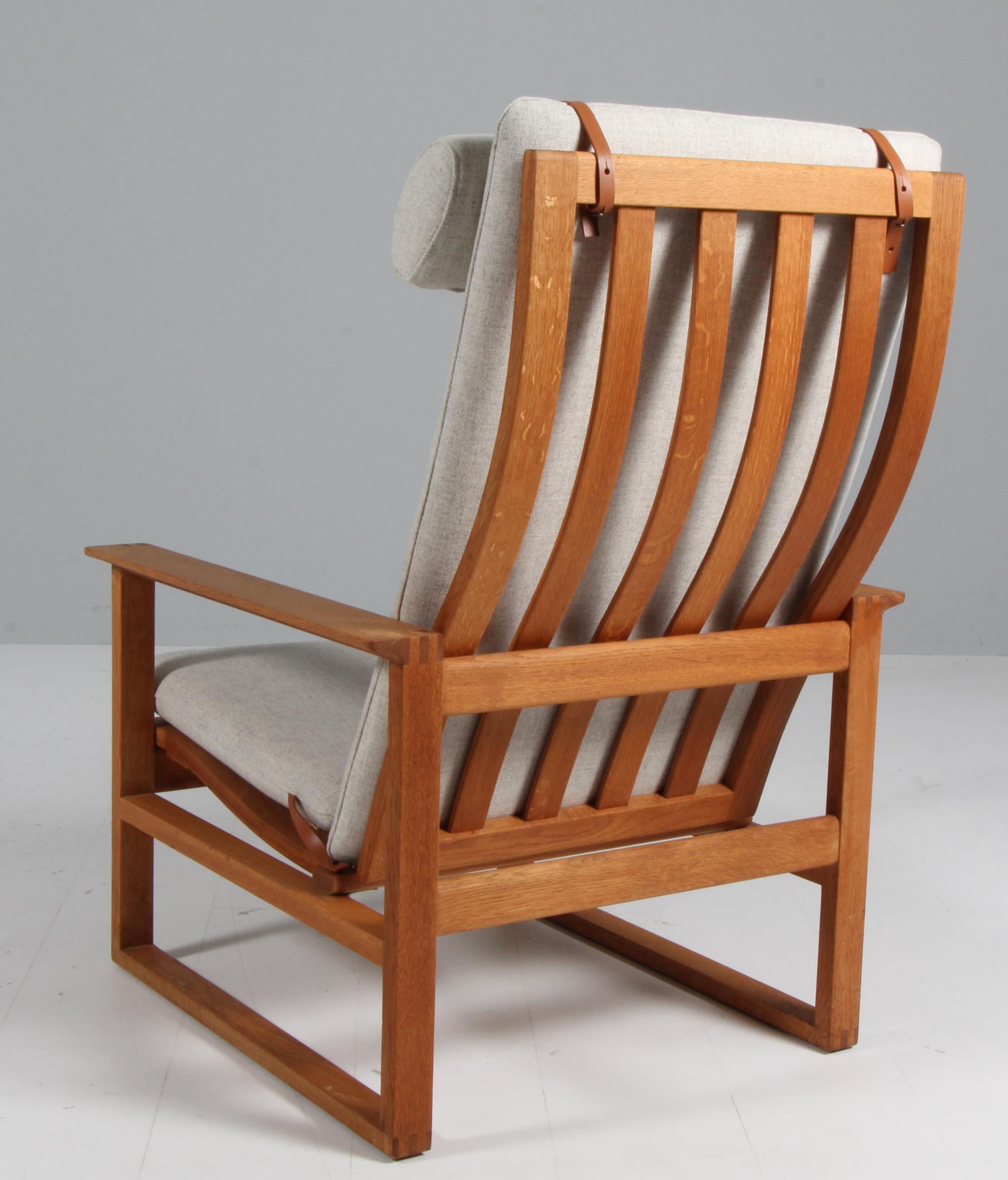 Børge Mogensen 2254 Oak Sled Chair, 1956, Dänemark (Mitte des 20. Jahrhunderts)