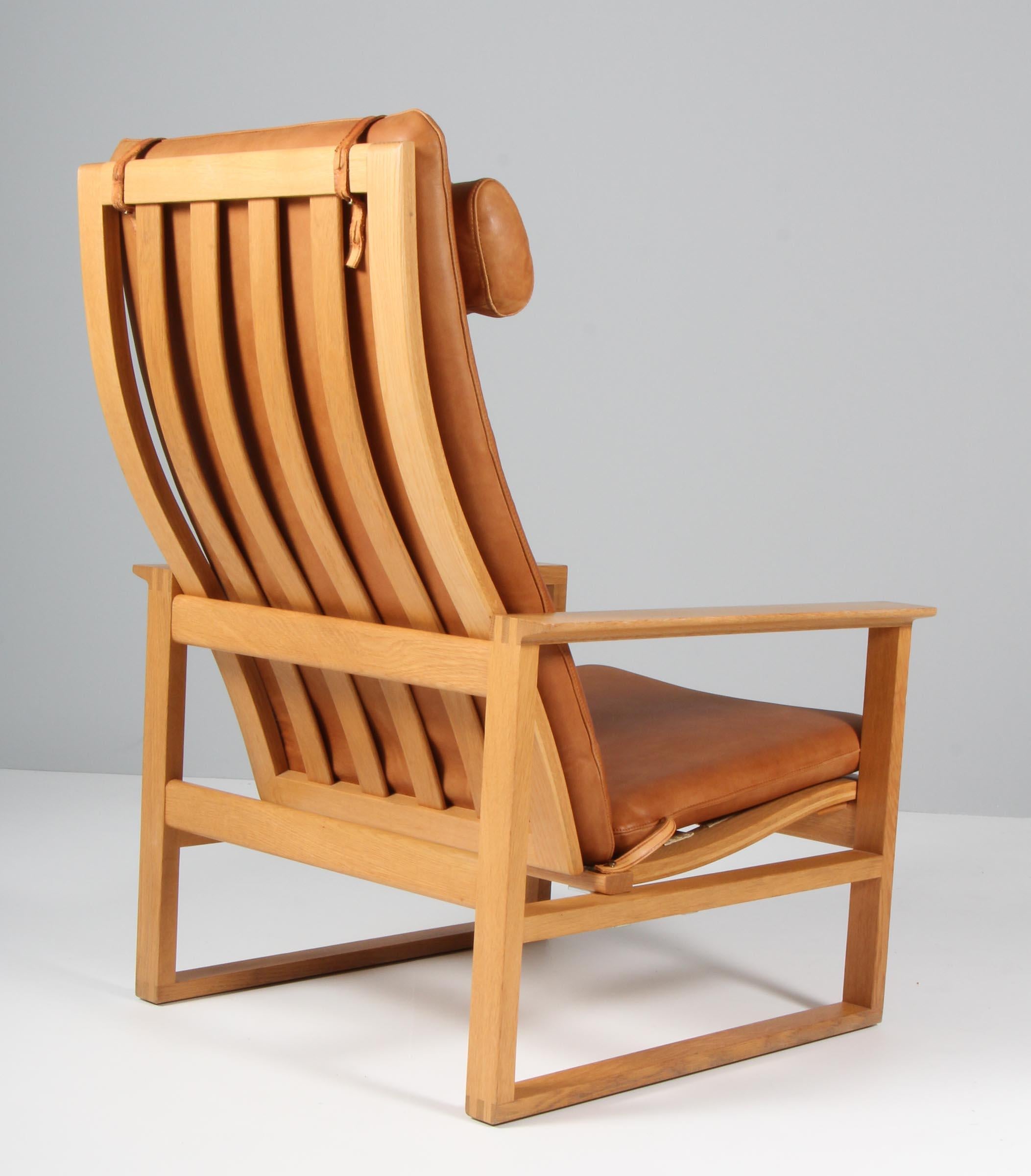 Wool Børge Mogensen 2254 Oak Sled Chair, 1956, Denmark