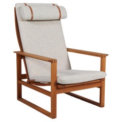Vintage Børge Mogensen 2254 Oak Sled Chair, 1956, Denmark