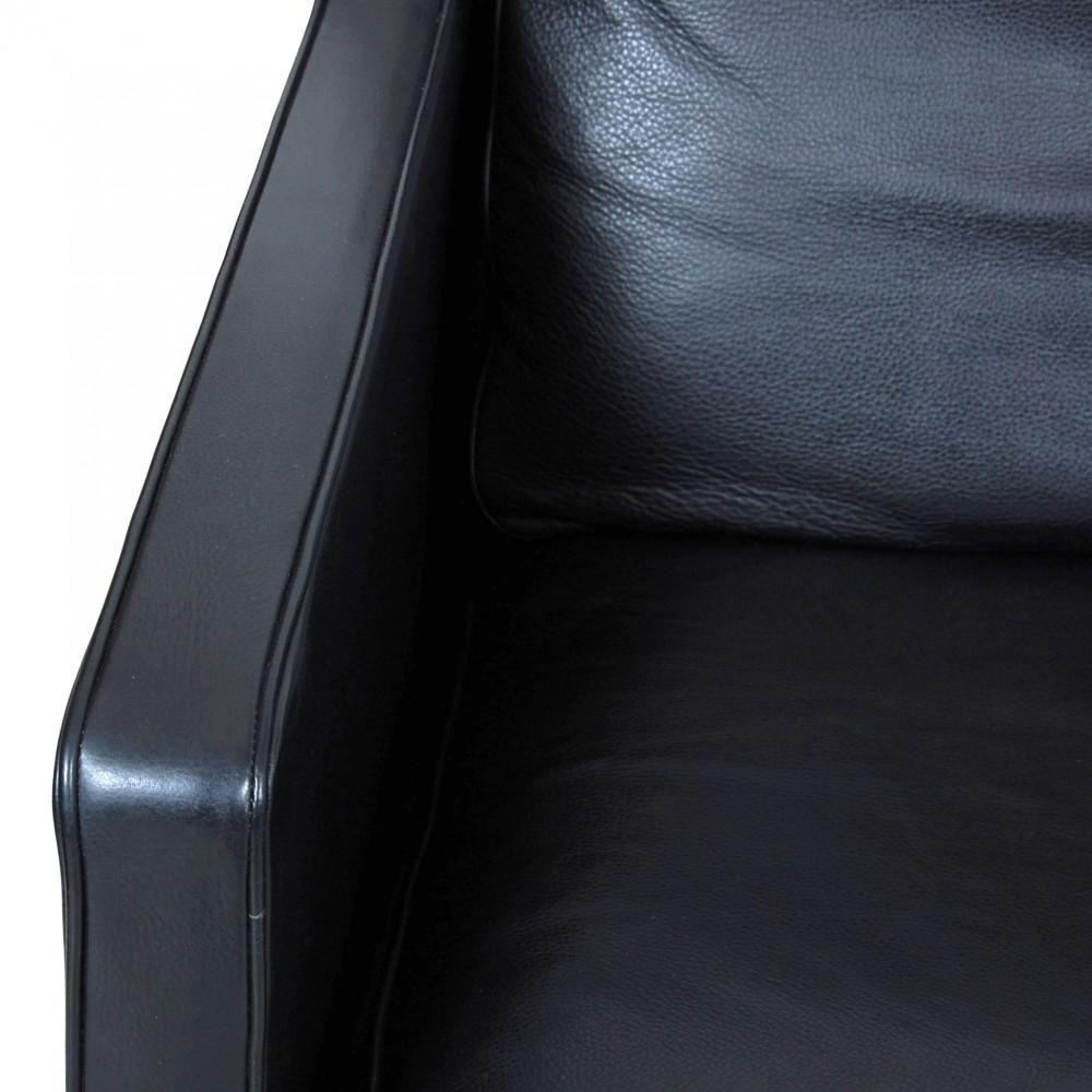 Børge Mogensen 2322 2-Sitzer Sofa mit schwarzem Bison und Eiche (Dänisch) im Angebot
