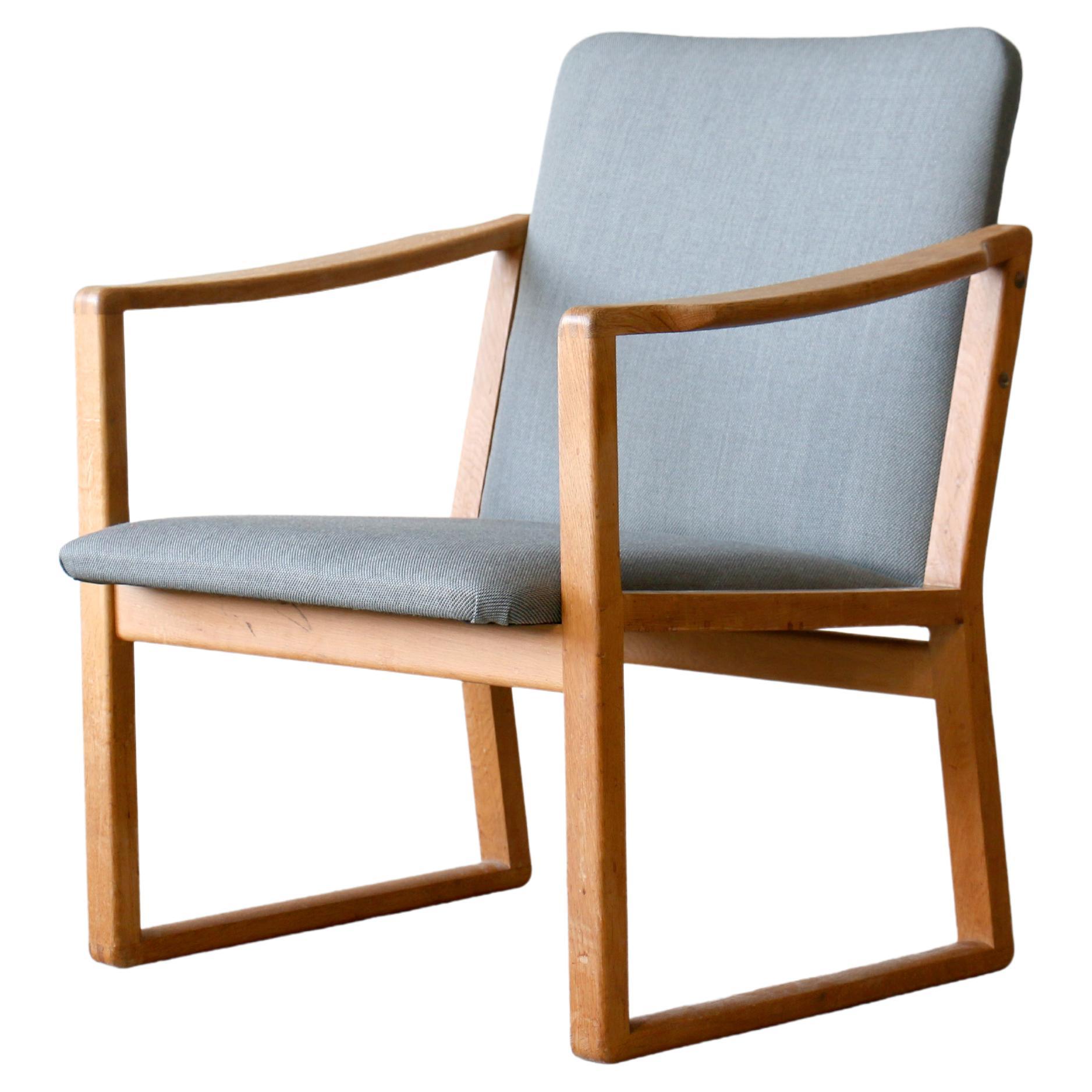 Børge Mogensen #233 Fredericia Oak Easy Chair, Denmark, 1955 For Sale