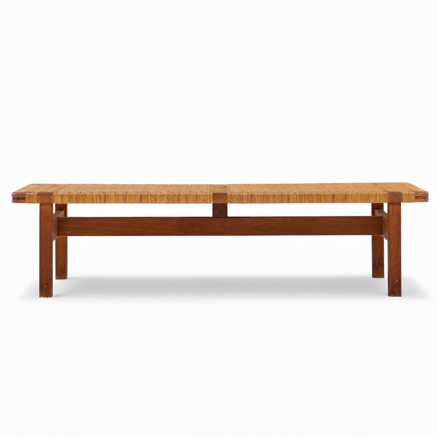 Børge Mogensen 5272 for Fredericia Danish Teak and Rattan Benches - Pair en venta 3